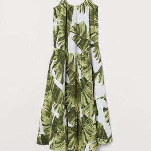 NWT H&M Tropical Banana Leaf Sun Dress - Small